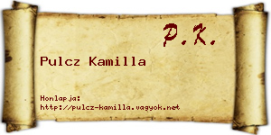 Pulcz Kamilla névjegykártya